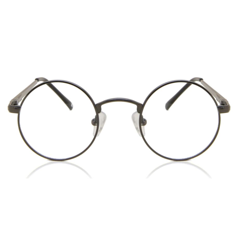 Heren Rond Volledige rand Metaal Grijs Bril - Anti-Blauwlichtglazen - SmartBuy Collection