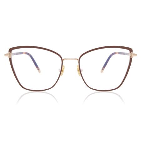 Tom Ford FT5740-B Blauw-Light Block 048 Bruin Dames Bril