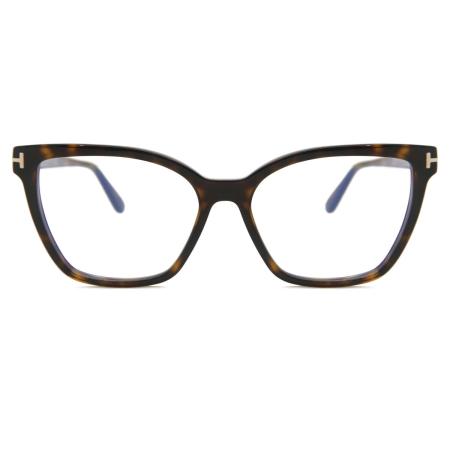 Tom Ford FT5812-B 052 Blauw-Light Block Tortoiseshell Dames Bril