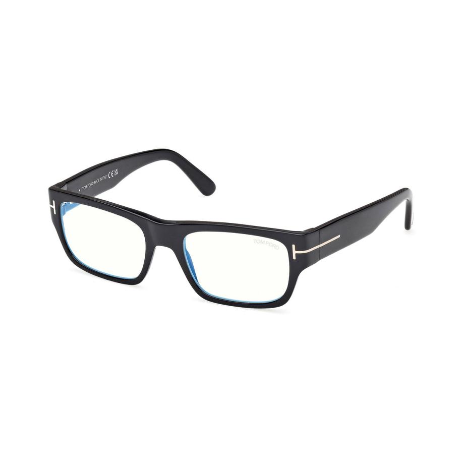 Tom Ford FT6034-B 1 Blauw-Light Block Zwart Heren Bril