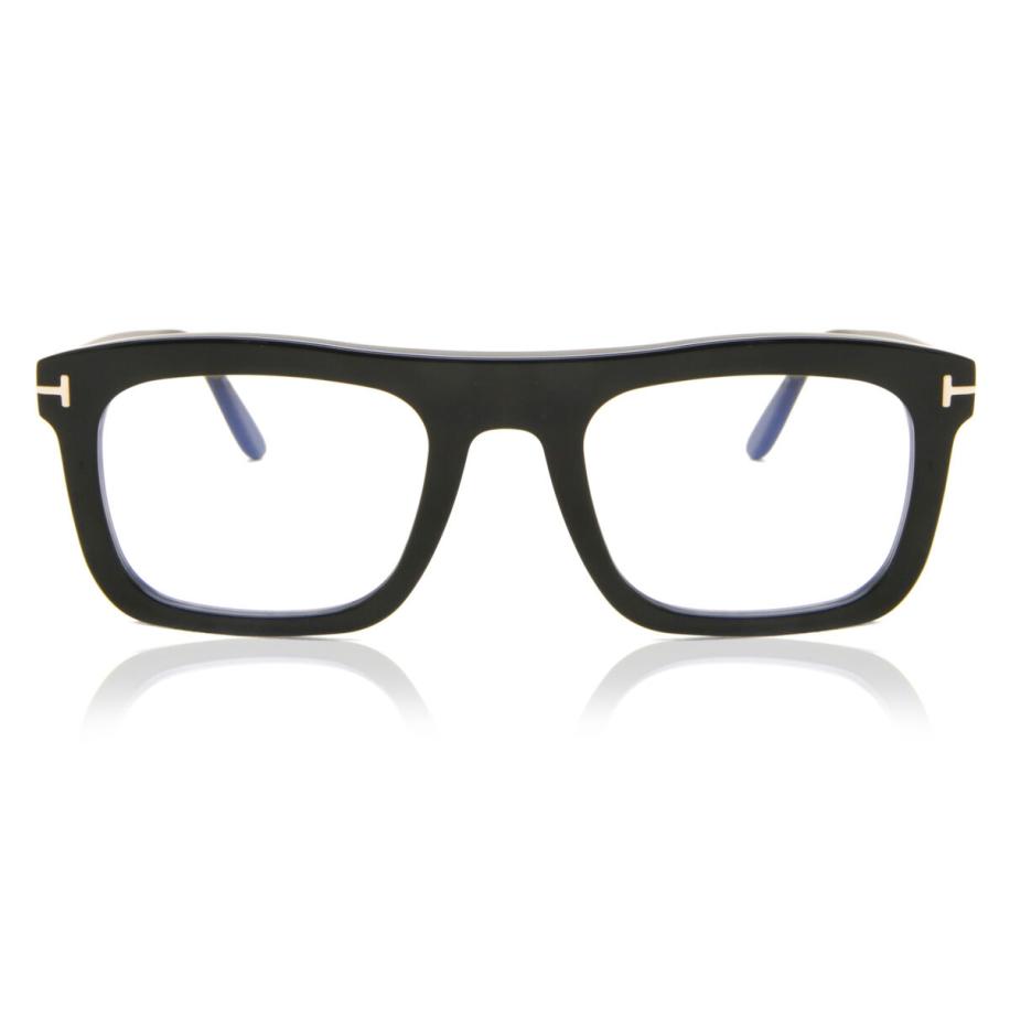 Tom Ford FT5757-B 1 Blauw-Light Block Zwart Heren Bril