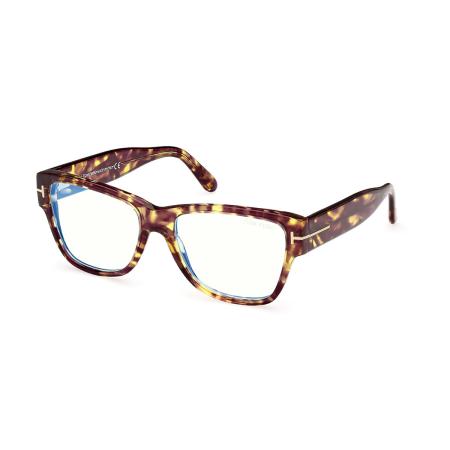 Tom Ford FT5878-B 055 Blauw-Light Block Tortoiseshell Dames Bril