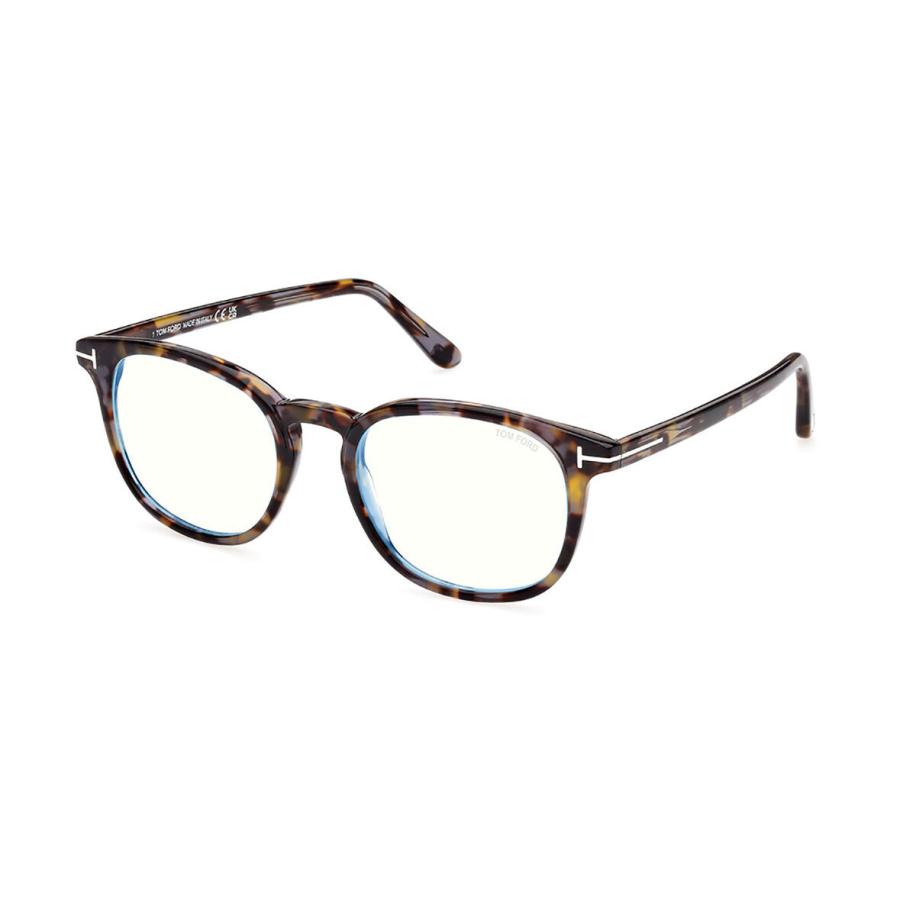 Tom Ford FT5819-B 55 Blauw-Light Block Tortoiseshell Heren Bril