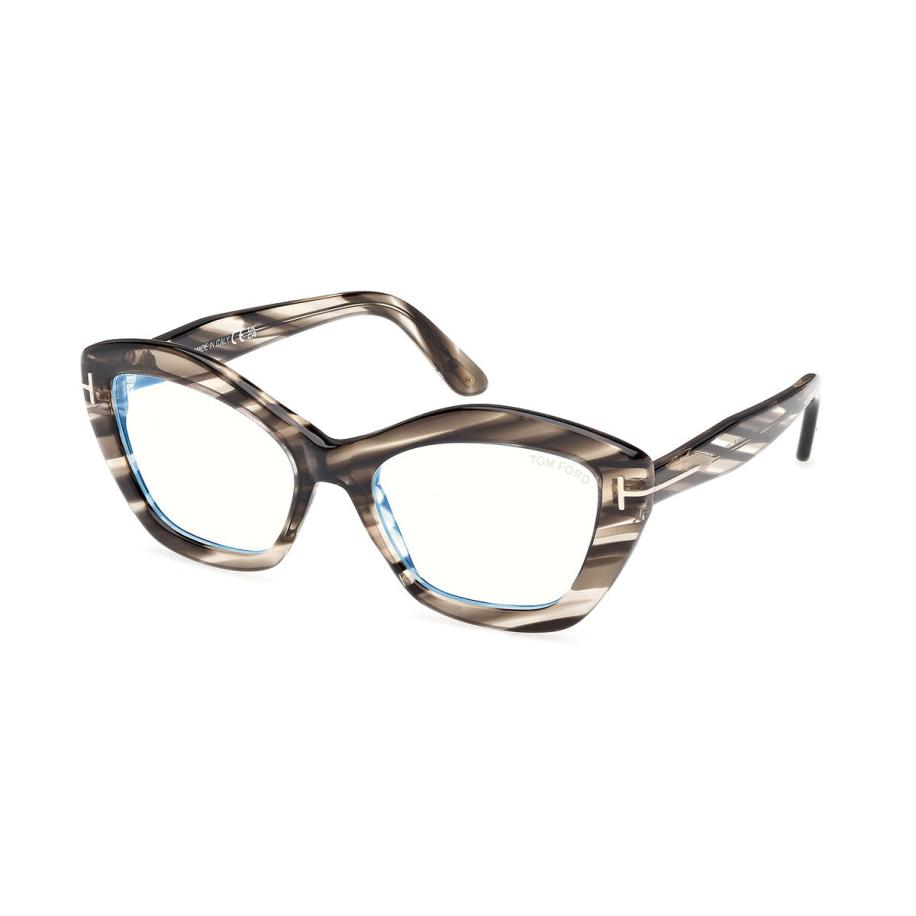 Tom Ford FT6044-B 56 Blauw-Light Block Tortoiseshell Dames Bril