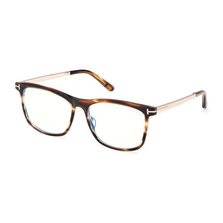 Tom Ford FT6038-B 055 Blauw-Light Block Tortoiseshell Heren Bril
