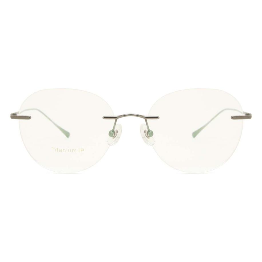 Heren Rond Randloos Titanium Grijs Bril - Anti-Blauwlichtglazen - SmartBuy Collection