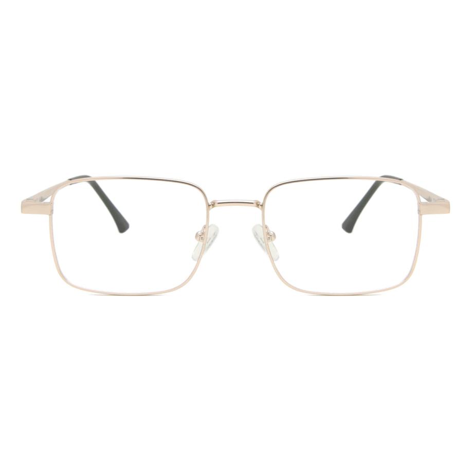 Heren Rechthoek Volledige rand Metaal Goud Bril - Anti-Blauwlichtglazen - SmartBuy Collection