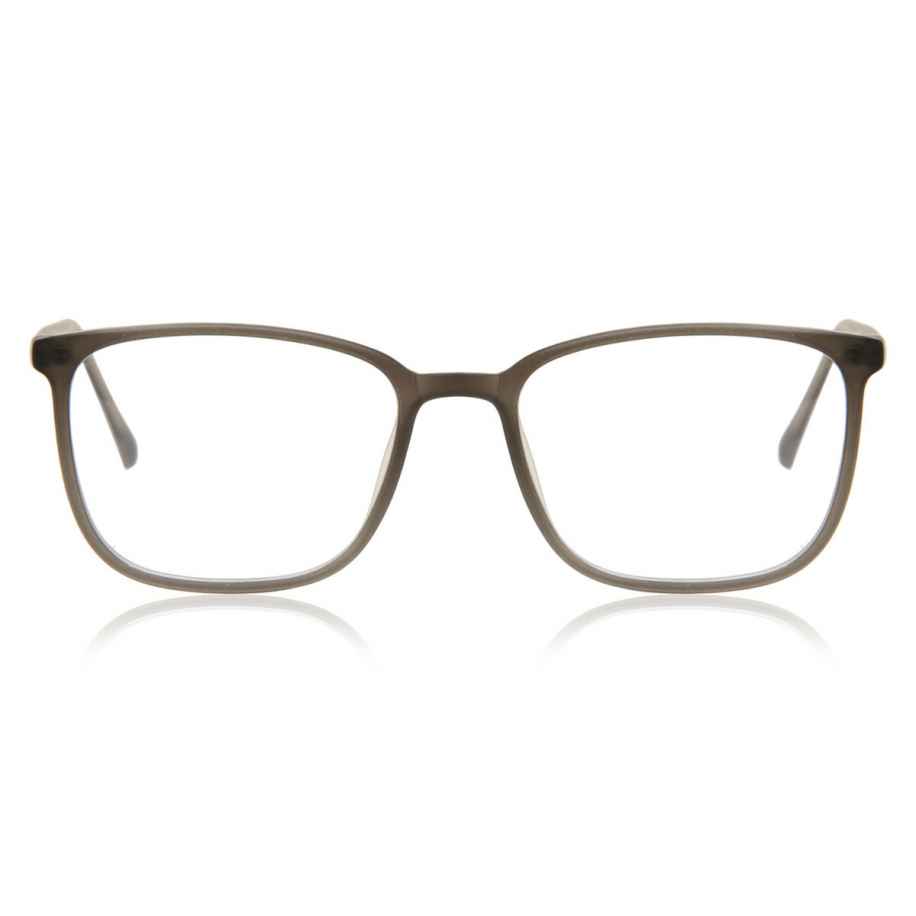 Heren Vierkant Volledige rand Plastic Grijs Bril - Anti-Blauwlichtglazen - SmartBuy Collection