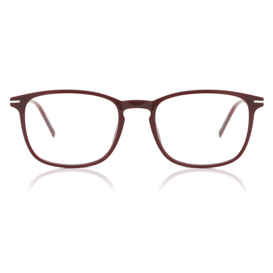 Heren Vierkant Volledige rand Plastic Bordeaux Bril - Anti-Blauwlichtglazen - SmartBuy Collection