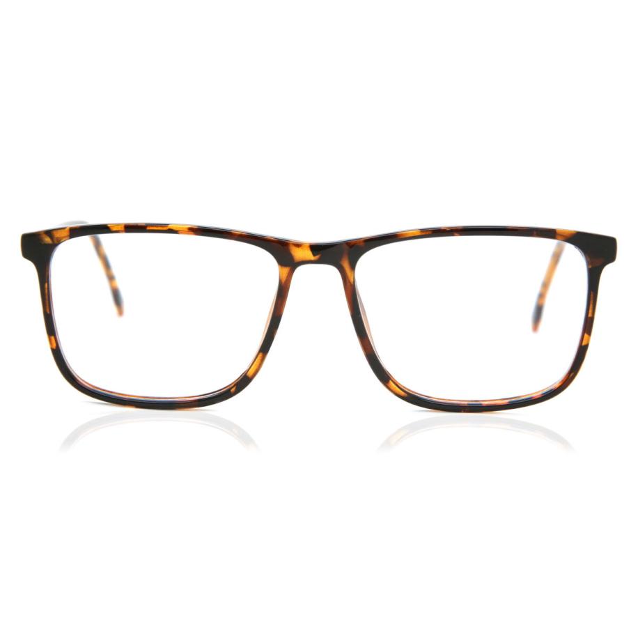 Heren Vierkant Volledige rand Plastic Tortoiseshell Bril - Anti-Blauwlichtglazen - SmartBuy Collection