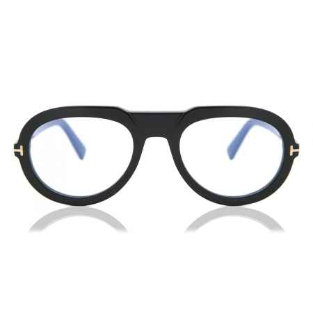Tom Ford FT5756-B 001 Blauw-Light Block Zwart Heren Bril