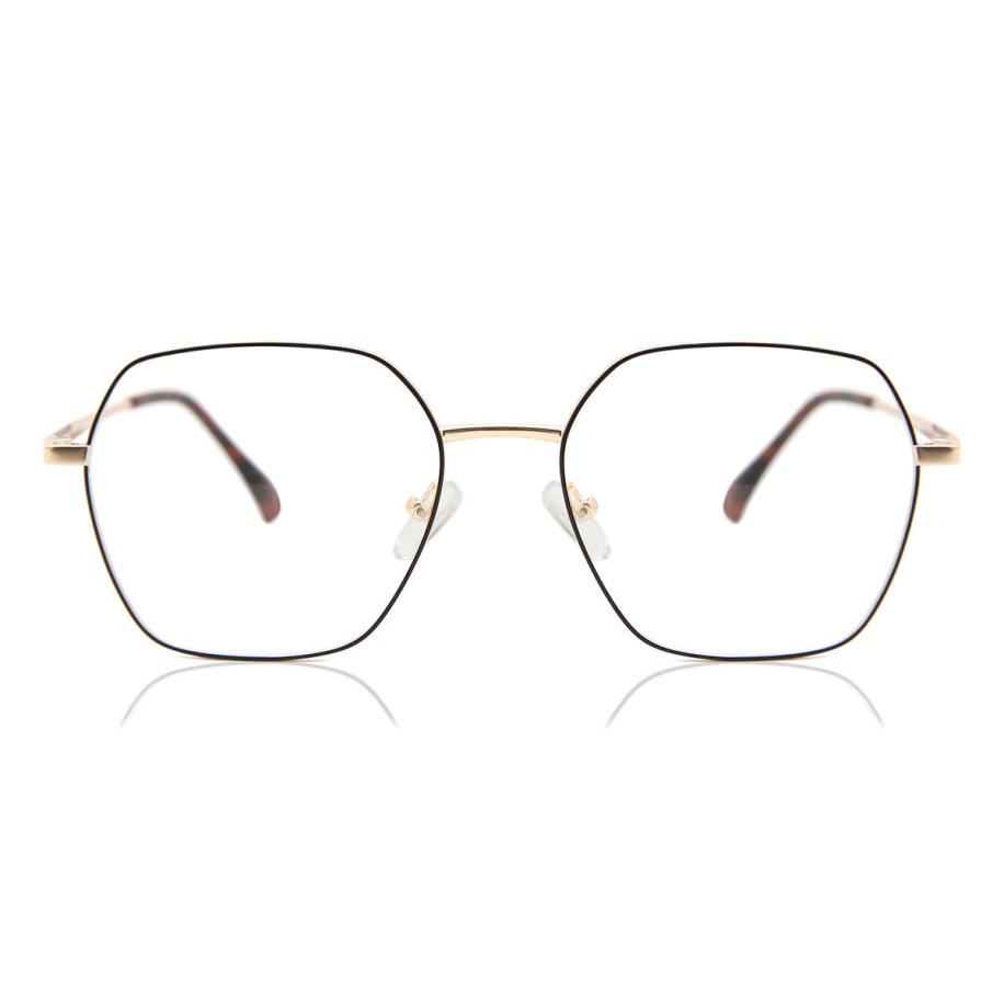 Heren Geometric Volledige rand Metaal Goud Bril - Anti-Blauwlichtglazen - SmartBuy Collection