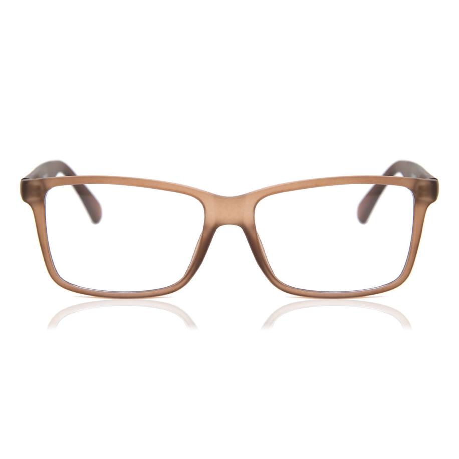 Heren Vierkant Volledige rand Plastic Bruin Bril - Anti-Blauwlichtglazen - SmartBuy Collection
