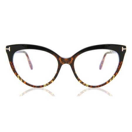 Tom Ford FT5674-B 005 Blauw-Light Block Tortoiseshell Dames Bril