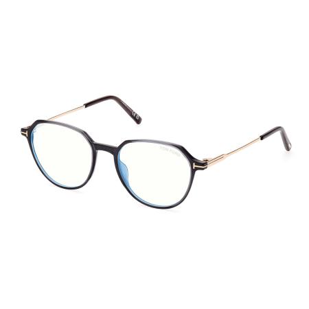 Tom Ford FT5875-B 020 Blauw-Light Block Zwart Heren Bril