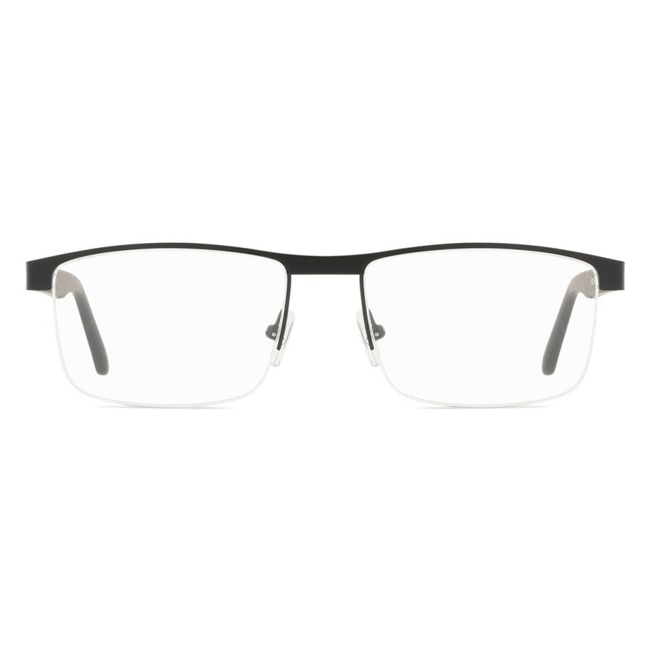 Heren Rechthoek Semi Randloos Metaal Zwart Bril - Anti-Blauwlichtglazen - SmartBuy Collection