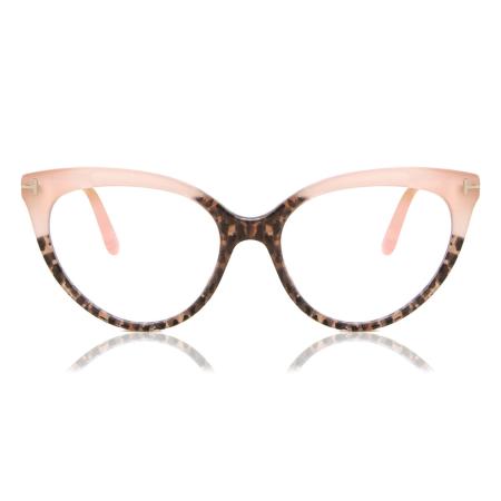 Tom Ford FT5674-B 055 Blauw-Light Block Bruin Dames Bril