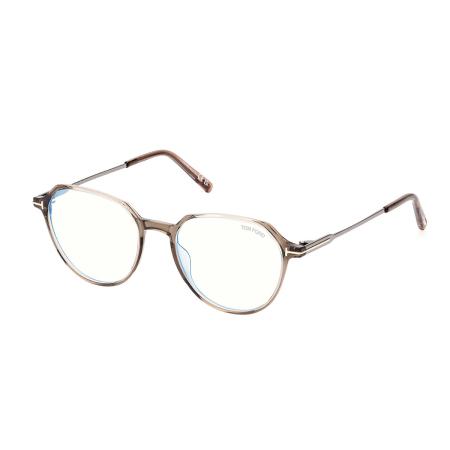 Tom Ford FT5875-B 045 Blauw-Light Block Bruin Heren Bril