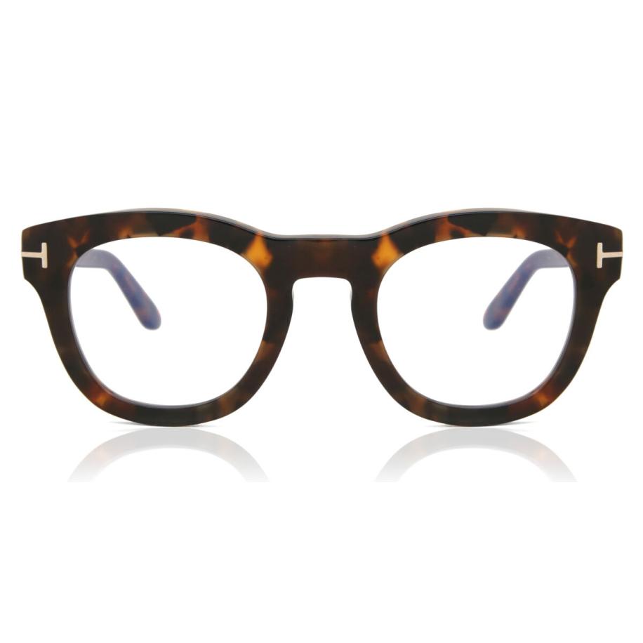 Tom Ford FT5873-B 52 Blauw-Light Block Tortoiseshell Heren Bril