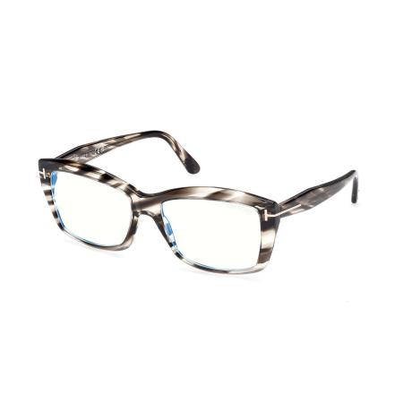 Tom Ford FT6065-B 056 Blauw-Light Block Tortoiseshell Dames Bril