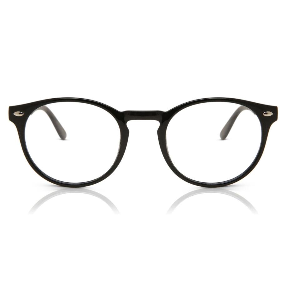 Heren Ovaal Volledige rand Plastic Zwart Bril - Anti-Blauwlichtglazen - SmartBuy Collection