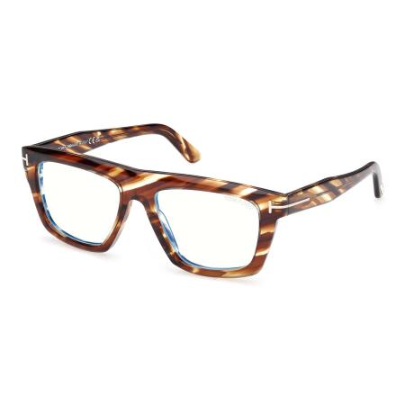 Tom Ford FT6059-B 055 Blauw-Light Block Tortoiseshell Heren Bril