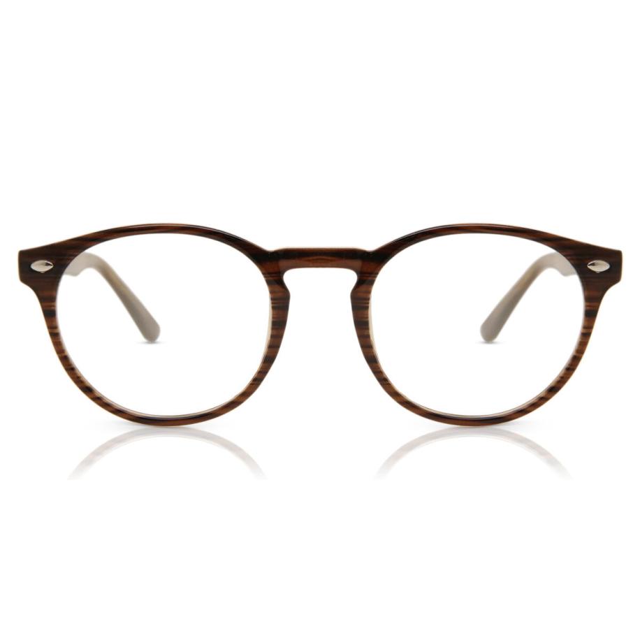 Heren Ovaal Volledige rand Plastic Bruin Bril - Anti-Blauwlichtglazen - SmartBuy Collection