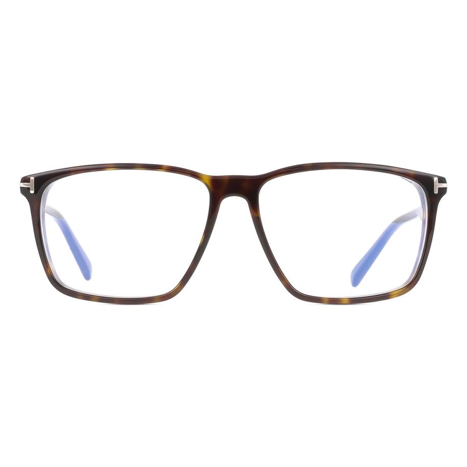 Tom Ford FT5959-B 52 Blauw-Light Block Tortoiseshell Heren Bril