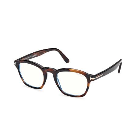 Tom Ford FT6033-B 056 Blauw-Light Block Tortoiseshell Heren Bril