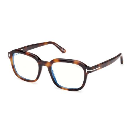 Tom Ford FT6060-B 053 Blauw-Light Block Tortoiseshell Heren Bril