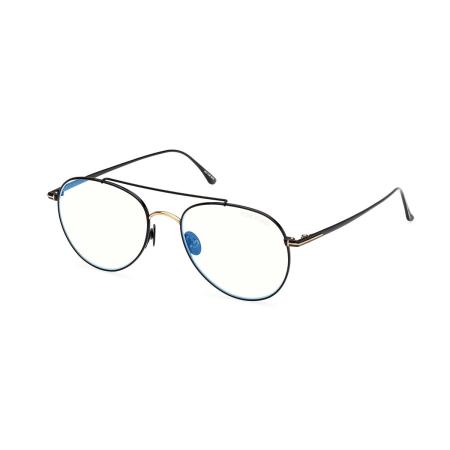 Tom Ford FT6040-B 001 Blauw-Light Block Zwart Heren Bril