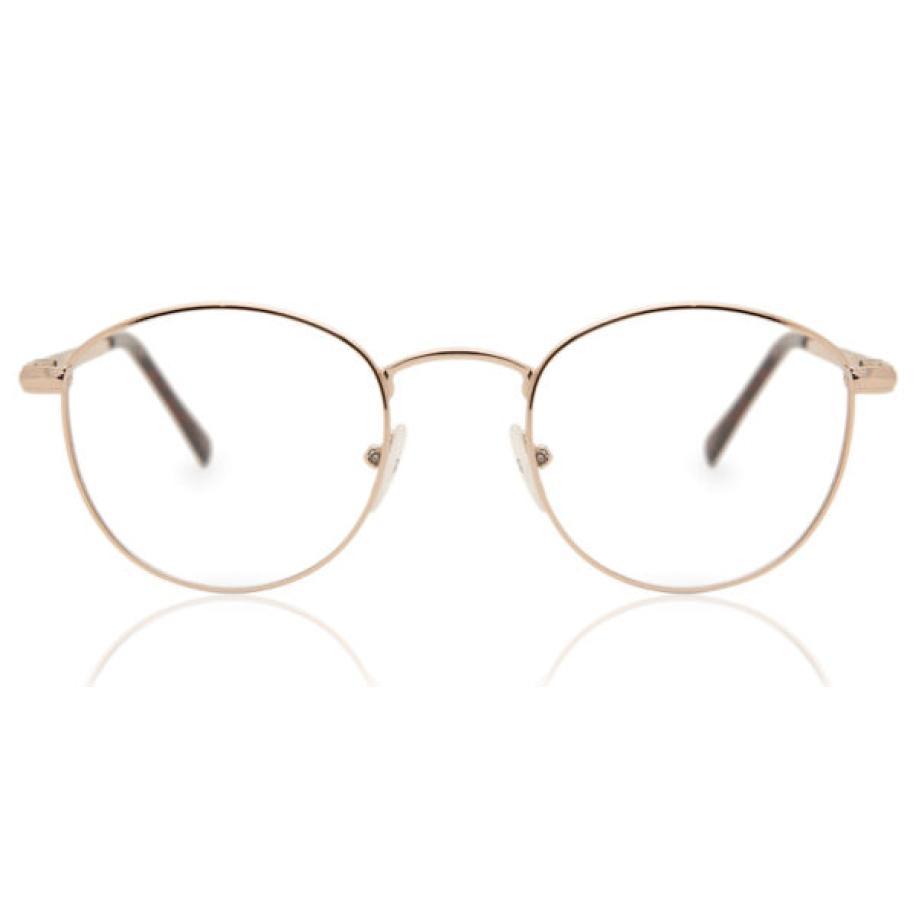 Heren Ovaal Volledige rand Metaal Goud Bril - Anti-Blauwlichtglazen - SmartBuy Collection