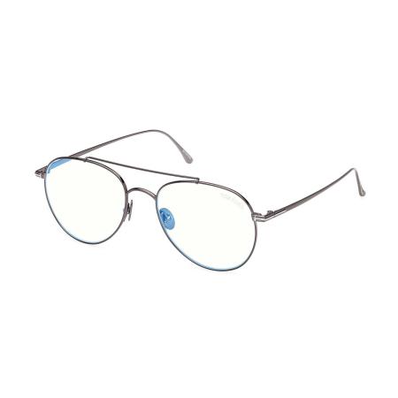 Tom Ford FT6040-B 008 Blauw-Light Block Gunmetal Heren Bril