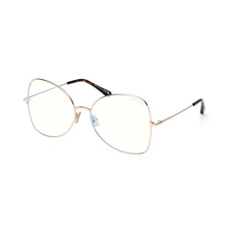 Tom Ford FT6049-B 028 Blauw-Light Block Goud Dames Bril
