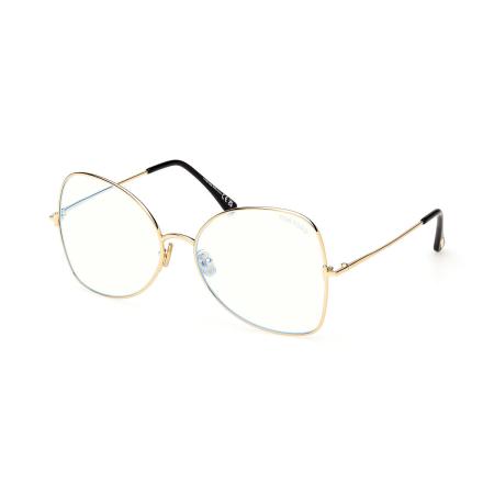 Tom Ford FT6049-B 030 Blauw-Light Block Goud Dames Bril