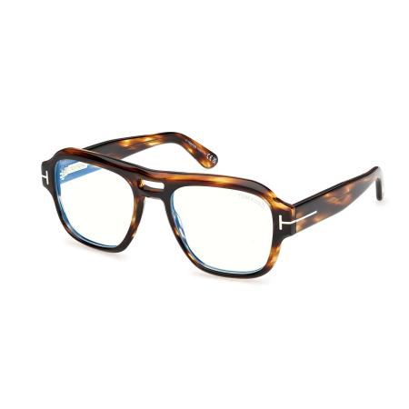 Tom Ford FT6085-B 055 Blauw-Light Block Tortoiseshell Heren Bril