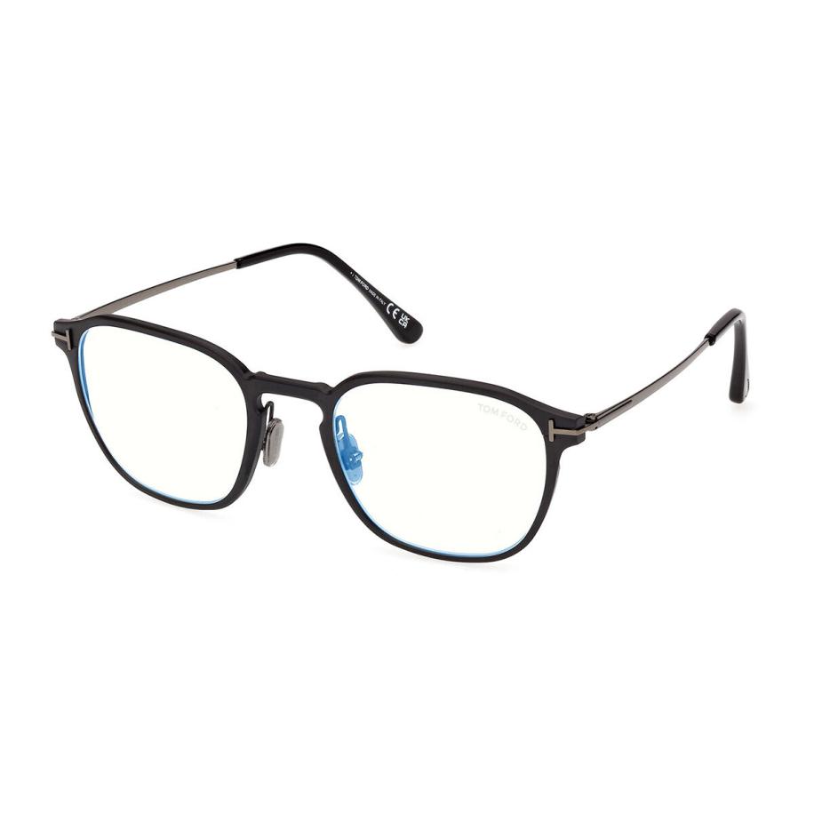 Tom Ford FT6087-B 5 Blauw-Light Block Zwart Heren Bril