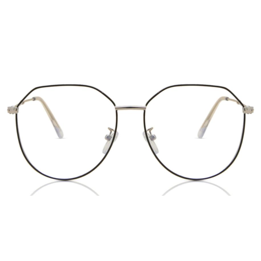 Heren Ovaal Volledige rand Metaal Zwart Bril - Anti-Blauwlichtglazen - SmartBuy Collection