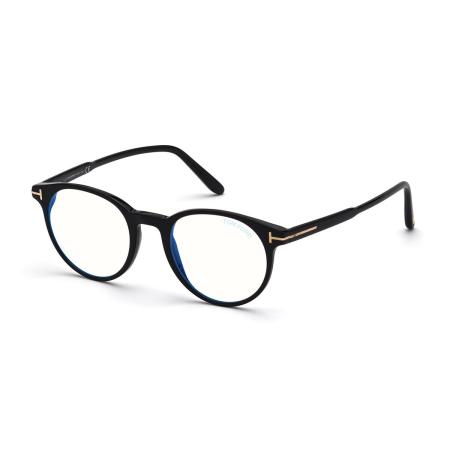 Tom Ford FT5695-B 001 Blauw-Light Block Zwart Heren Bril