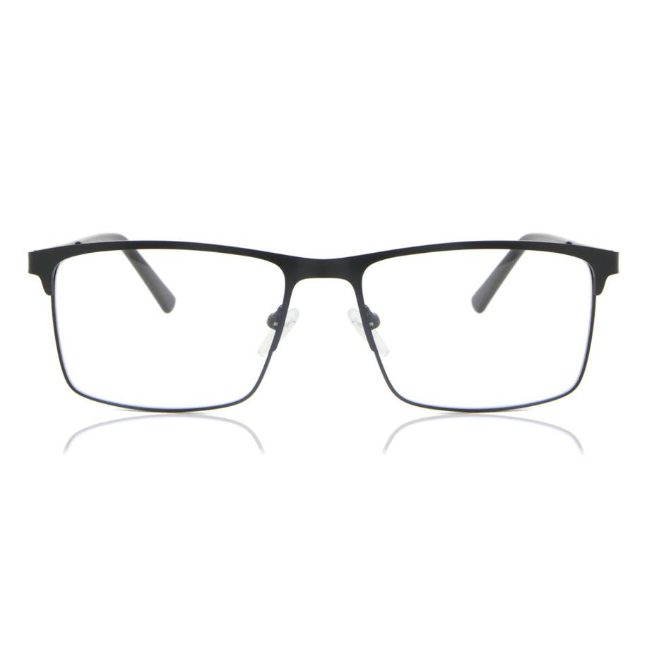 Heren Vierkant Volledige rand Metaal Zwart Bril - Anti-Blauwlichtglazen - SmartBuy Collection