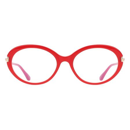 Tom Ford FT5675-B 066 Blauw-Light Block Rood Dames Bril