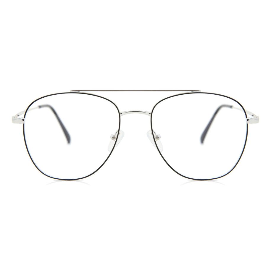 Heren Piloot Volledige rand Metaal Zwart Bril - Anti-Blauwlichtglazen - SmartBuy Collection