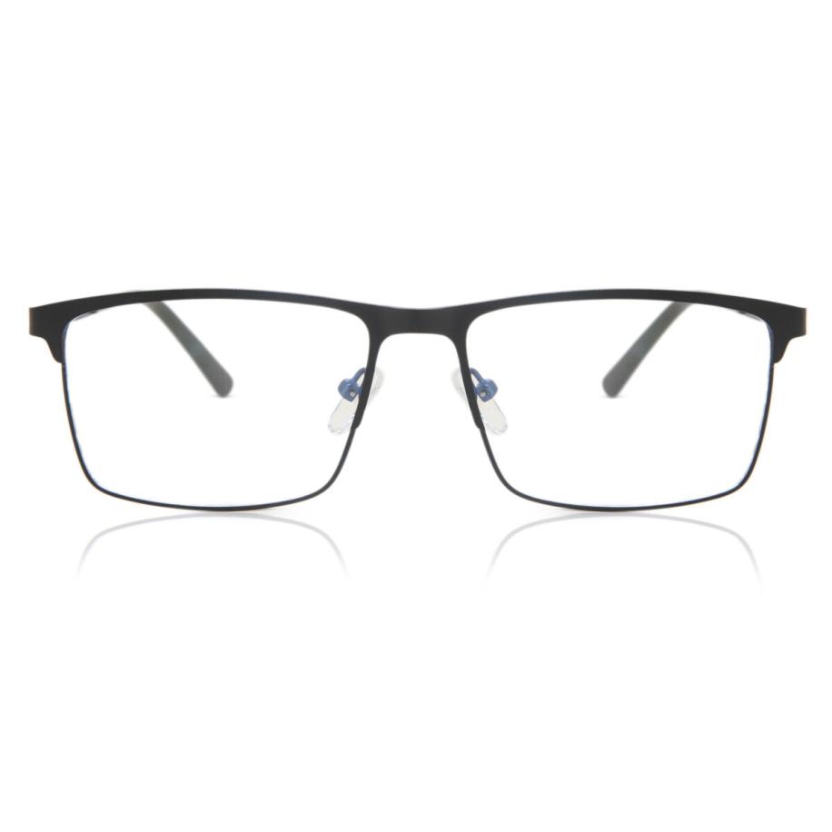 Heren Vierkant Volledige rand Metaal Zwart Bril - Anti-Blauwlichtglazen - SmartBuy Collection