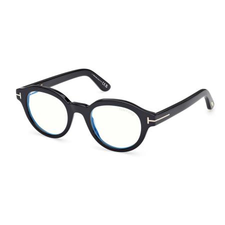 Tom Ford FT6037-B 001 Blauw-Light Block Zwart Heren Bril