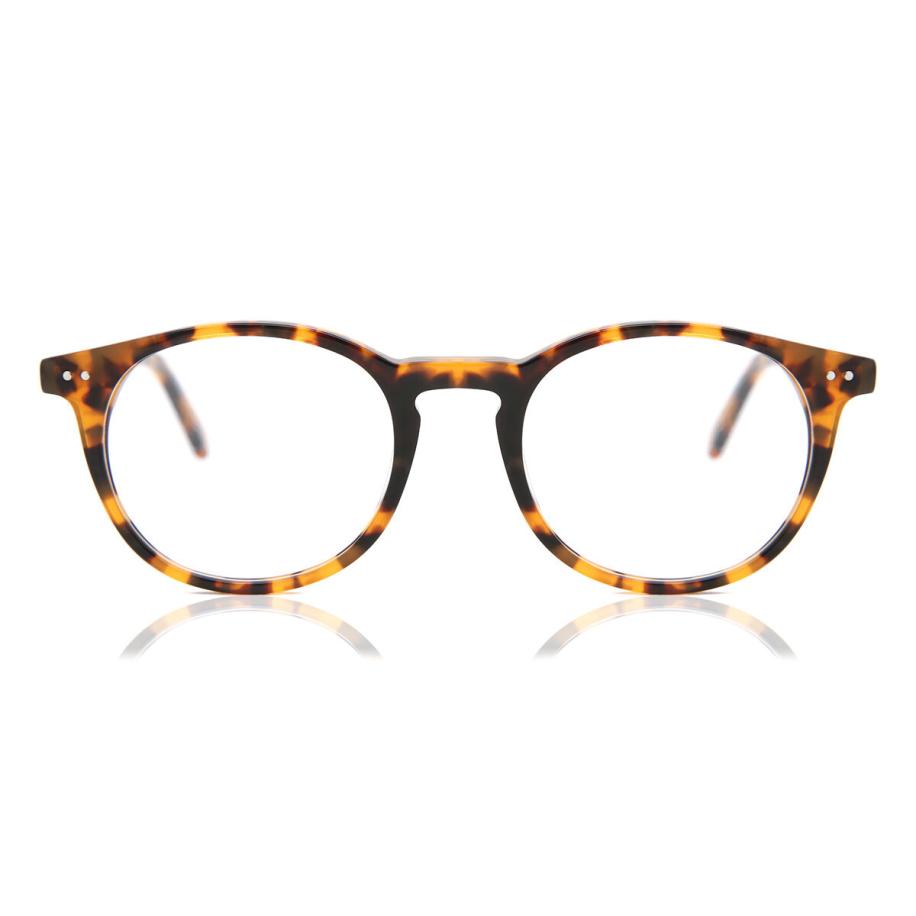 Heren Rond Volledige rand Plastic Tortoiseshell Bril - Anti-Blauwlichtglazen - SmartBuy Collection