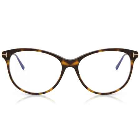 Tom Ford FT5544-B 052 Blauw-Light Block Tortoiseshell Dames Bril