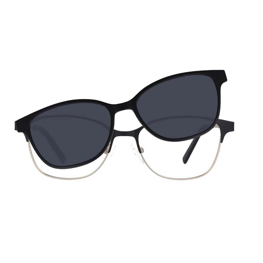 Dames Vierkant Clip-On Metaal Goud Bril - Anti-Blauwlichtglazen - SmartBuy Collection