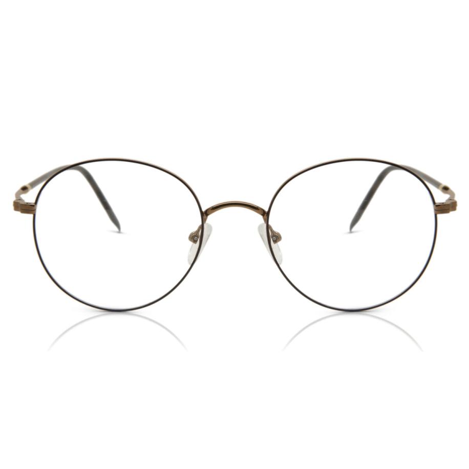 Heren Rond Volledige rand Metaal Bruin Bril - Anti-Blauwlichtglazen - SmartBuy Collection