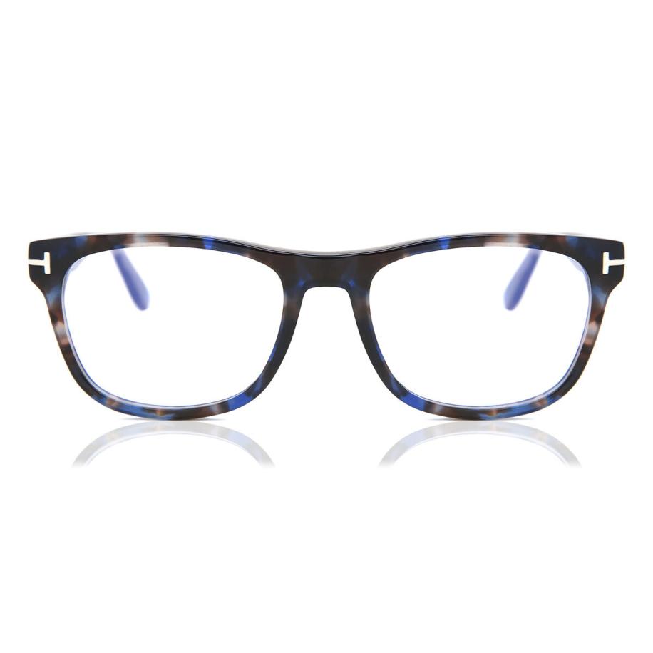 Tom Ford FT5662-B 55 Blauw-Light Block Tortoiseshell Heren Bril