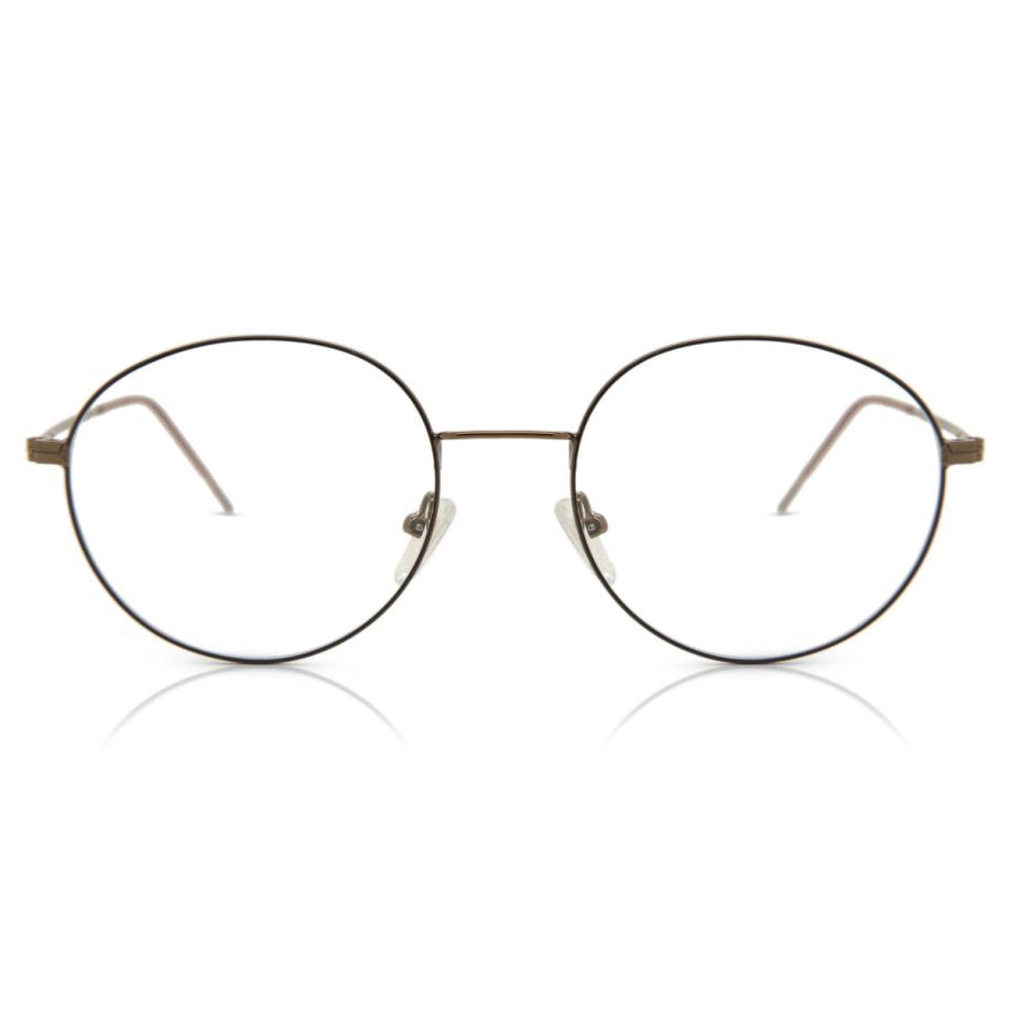 Heren Ovaal Volledige rand Metaal Bruin Bril - Anti-Blauwlichtglazen - SmartBuy Collection